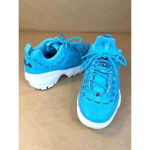 FILA Disruptor 2 Premium Repeat Women's Trendy Sneakers - Blue/Turquoise Sz 8.5
